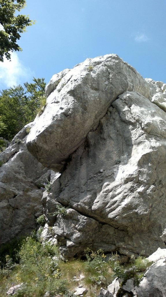 Tyrannosaurus rex-re emlékeztető szikla őrködik a BK4 fölött.