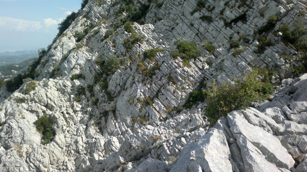 Szép rétegpadok a barlangtól D-re