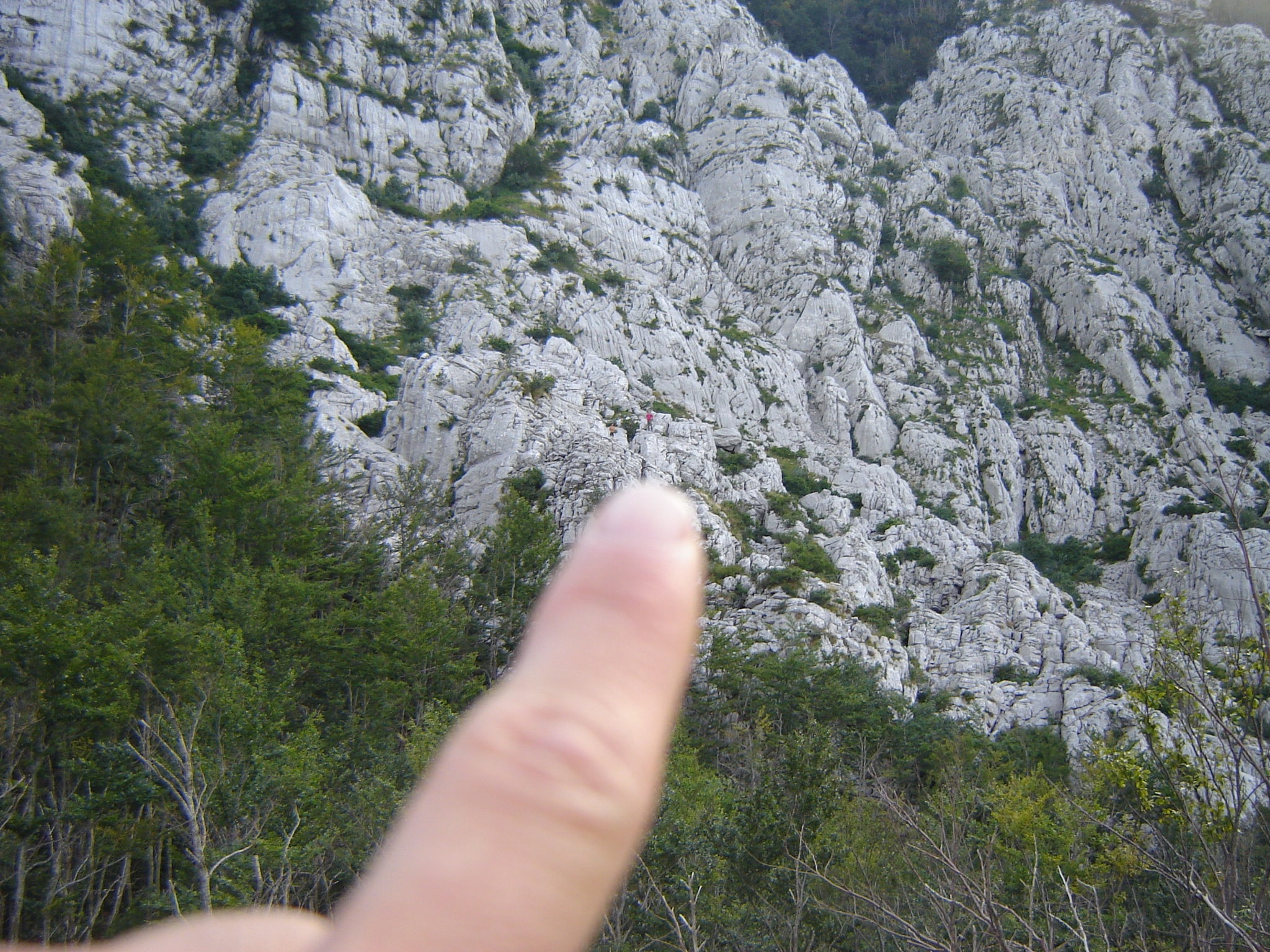 Felszín, a szemközti púpról